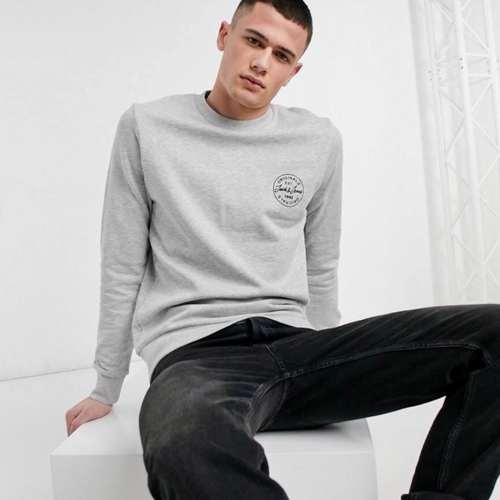 Jack & Jones men’s gray sweatshirt